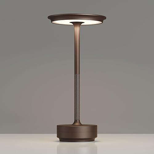 Miniatura 23 de 1 paquete de lámparas de mesa inalámbricas recargables, lámpara portátil de 5000 mAh, lámpara de mesa LED de atenuación continua de 3 colores con