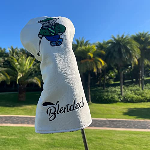 Golf Head Covers Bear Embroidery Golf Club Head Covers Golf Driver Cover Fairway Wood Cover Hybrid Cover Leather 3 Wood Headcovers Fit Scotty Cameron Odyssey Taylormade Titleist Callaway Ping #TOP5
