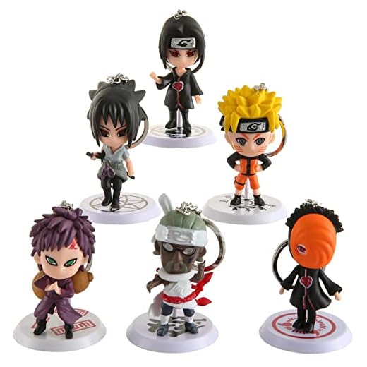 Anime Keychain Cake Topper Action Figures Cartoon Figurines Party Decoration Mini Toy Birthday Supplies Model Collection Gifts Collectibles Statue