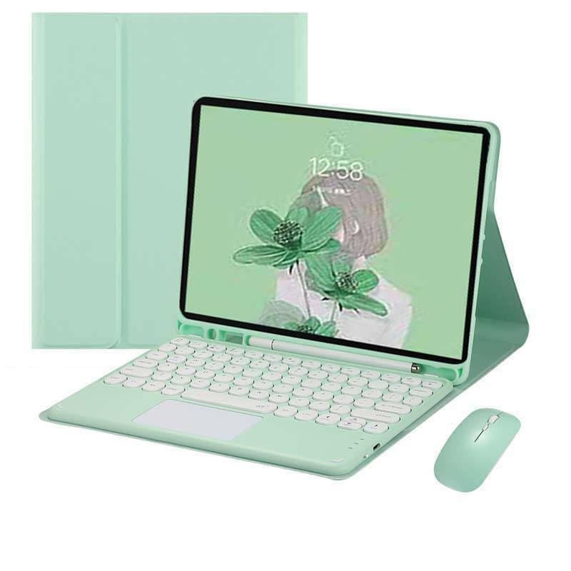Funda teclado Samsung Galaxy Tab A7 10.4 T507 con ratón y panel táctil verde