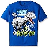 Jurassic Park Little Boys' Short Sleeve T-Shirt Shirt, Royal Blue, 7 Medium