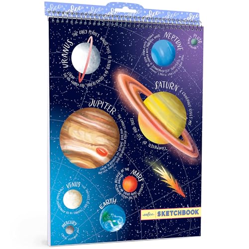 eeBoo: Sketchbook– Our Planets - Solar System Spiral Bound Pad,