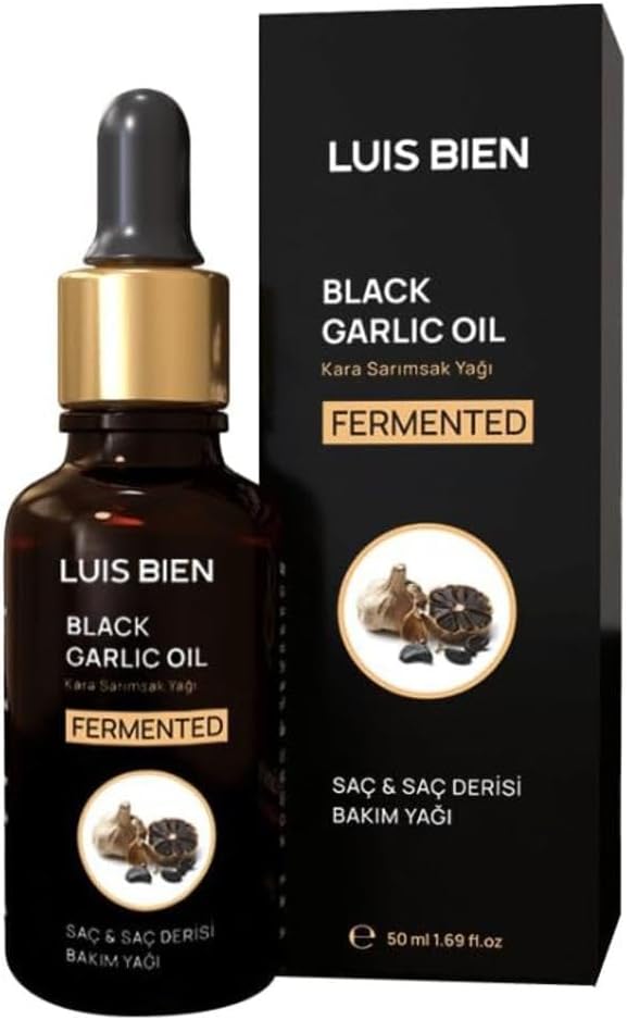 Luis Bien – Zwarte Knoflook Haar Olie – Natuurlijke Anti-Haaruitval, Voedende en Herstellende Verzorging – Dicht en Gezond Haar – 50 ml