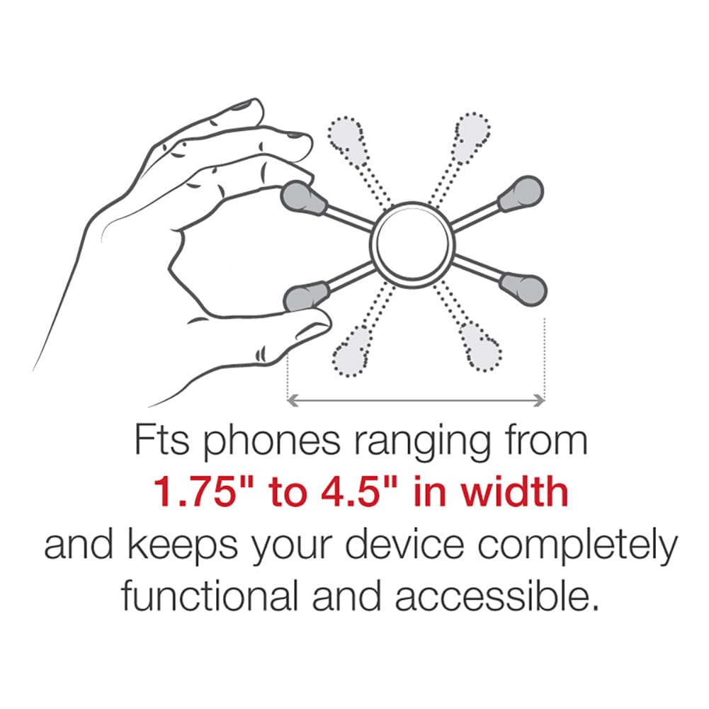 RAM Mount RAP-HOL-UN10B-201U - Supporto per telefono cellulare/smartphone, universale, nero, supporto passivo, in alluminio, composto termicamente stabile (TSC), orizzontale/verticale