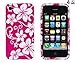 Pink Hawaiian Flowers Flexible TPU Gel Case for Apple iPhone 4, 4S (AT&T, Verizon, Sprint)