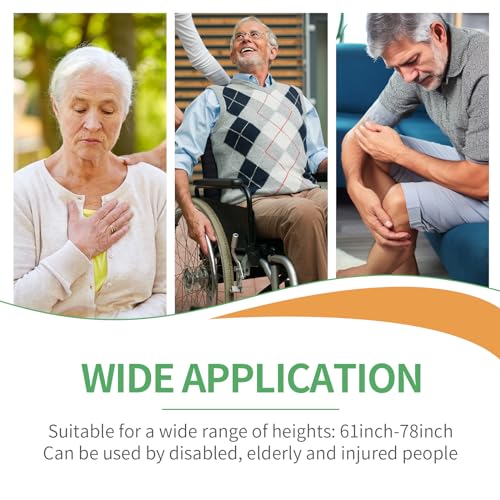 Forearm Crutches for Adults(1 Pair), Adjustable Arm Crutches, Aluminum Crutches for Walking, Folding Forearm Crutches, Non-Slip Crutches for Adults, Lightweight, Detachable, Portable, for Leg Support