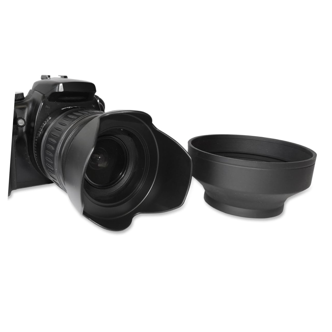 DOITOOL 3 Pezzi 58 Mm Paraluce Per Obiettivo Della Fotocamera Protezione Per Obiettivo in Gomma Abs Rigida Riduzione Dei Riflessi Facile Da Installare