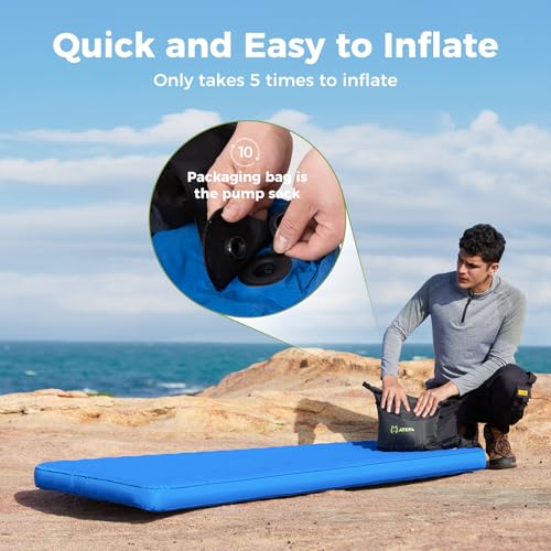 Image of ATEPA ThermAir Pro Sleeping Pad, 5 R-Value Insulated Air Mattress