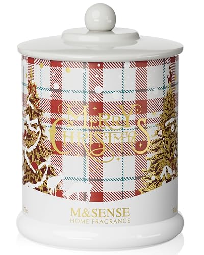 M&SENSE Christmas Candles Warm Sweater Scented, 12.7oz 75 Hours Slow