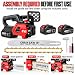 16" Electric Chainsaw, 1800W Brushless Cordless Chainsaw, 21V Powerful Battery Chainsaws with 2 Rechargeable Batteries, 2 Chains & Chain and Guide Bar, 25,000 RPM Handheld Chain saws for Wood Cutting