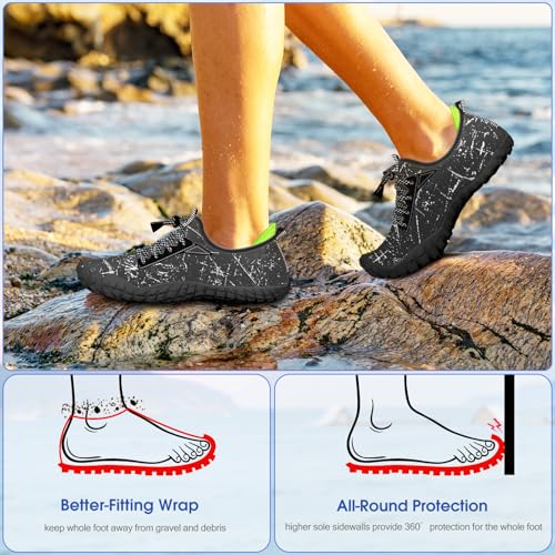 Image of Built-in Heel Grips Water Shoes for Kids Girls Boys Hiking Wide Barefoot Swim Beach Pool Big Kid