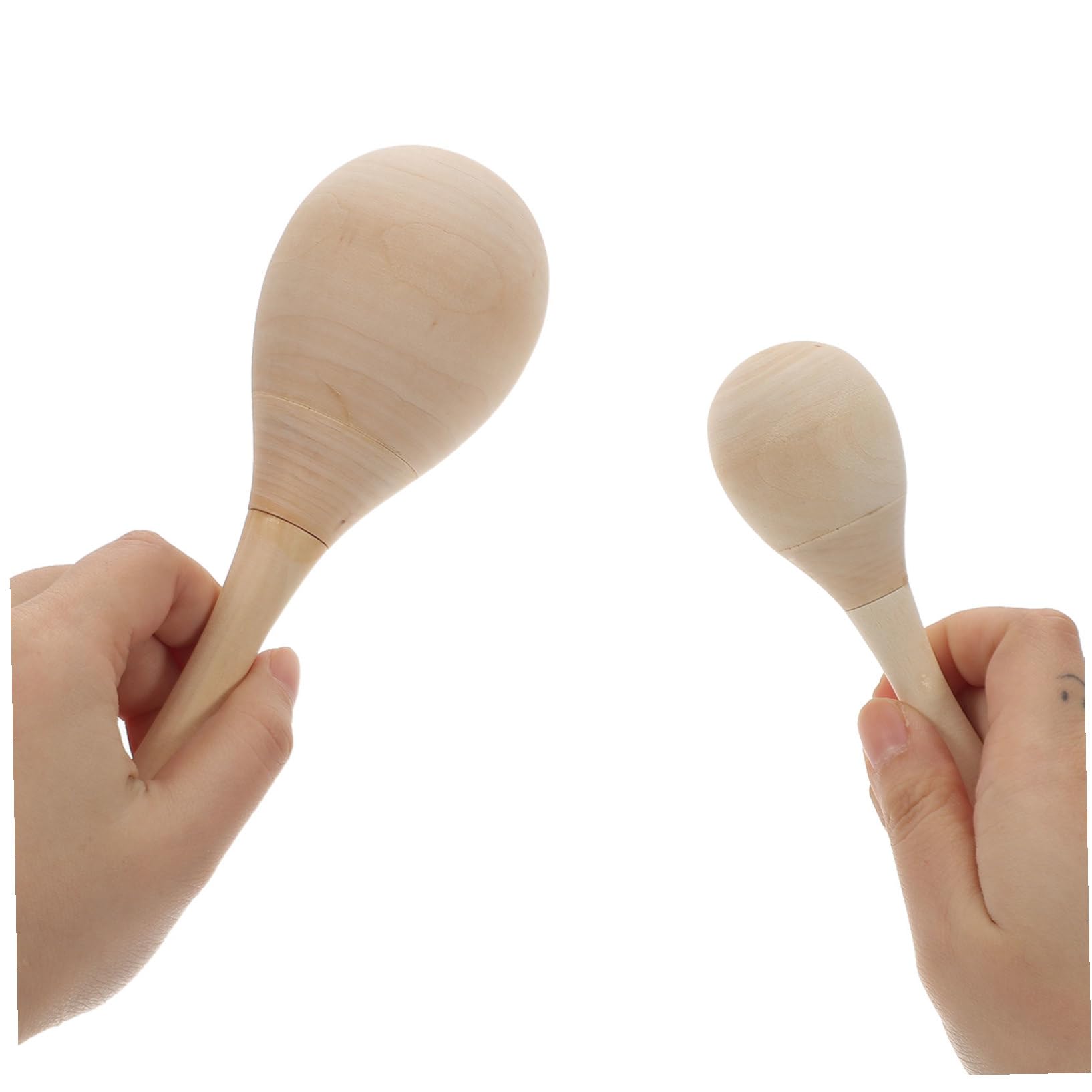 SUPVOX Maracas in Legno da Dipingere 12 Pezzi Set, Giocattolo Musicale per Ragazzo Ragazza Piccoli, Strumenti di Percussione per Feste e Scuola, Maracas Fai da Te per Lavoretti Creativi
