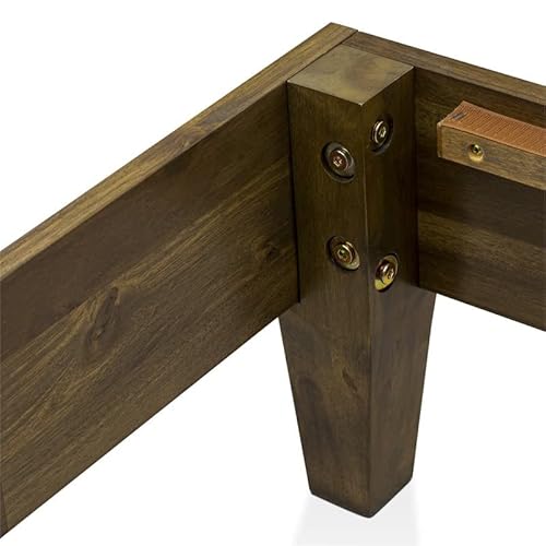East West Furniture Nvp-22-Q Queen Size Bed Frame With 4 Solid Wood Legs And 2 Extra Center Legs - Walnut Finish #TOP7