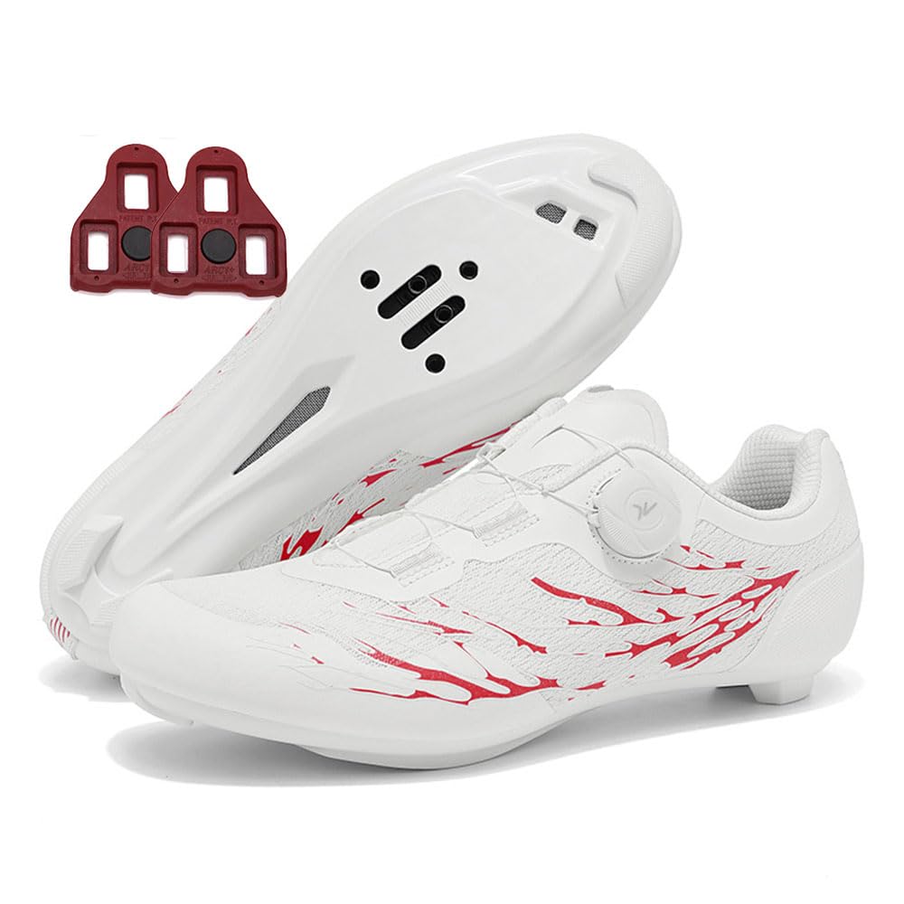 Zapatillas Ciclismo Montaña, Zapatos Bicicleta Montaña para Hombre y Mujer, Zapatillas Ciclismo Verano Ligeras con Tacos SPD de 4 Hoyos Calzado Bicicleta Tamaño 37-48 EU