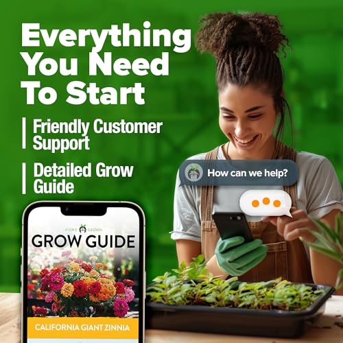 Image of HOME GROWN Zinnia Seeds for 2026 - California Giant Mix - 7,300+ (2 oz) Plant Wildflower Blooms Bulk Seeds for Planting Flowers Outside - Pollinator Gardens (Zinnia elegans)