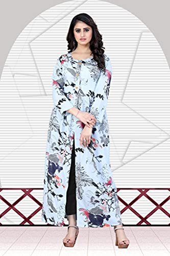 Image of H.E HAMZA ENTERPRISER Printed Crepe Material Brown Western Dress For Women