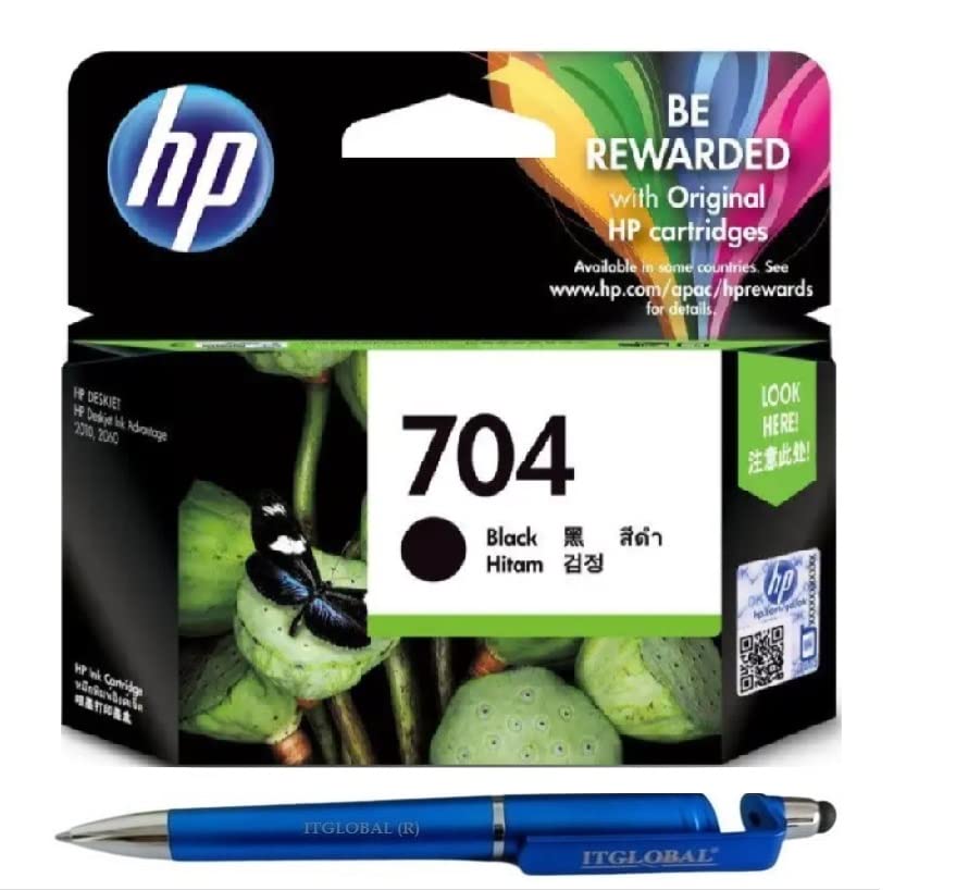 HP 704 Black Ink Cartridge Bundle with ITGlobal 3 in 1 Multi-Function Creative Mobile Phone Stand, Stylus Pen, Ballpoint Pen (Very Colors) (B0C6B1RF2P) Amazon Price History, Amazon Price Tracker
