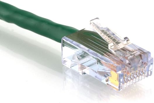 PHAT SATELLITE INTL - CAT6 CMR Riser LAN Network Ethernet Patch Cord, Solid Pure Copper 23AWG 4-Pair UTP, RJ45 Fittings, UL ETL CMR, Broadband Internet Modem Cable, Assembled in USA 65 feet, Green