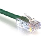 PHAT SATELLITE INTL - CAT6 Network Ethernet Cable, Solid Copper 23 AWG, RJ45 Pass Through Connectors, High Speed LAN Network Internet Patch Cable, UL ETL Custom Cut and Made in USA (145ft, Green)
