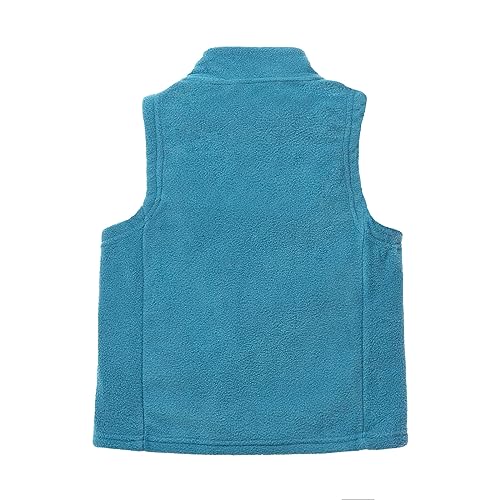 Image of Mud Kingdom Boys Girls Polar Fleece Vest Jacket Ligntweight Plain Vest Full Zipper Sleeveless