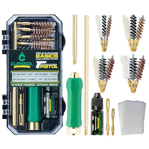 CLENZOIL Field & Range Pistol Basics Cleaning Kit | Complete Handgun Cleaning Set