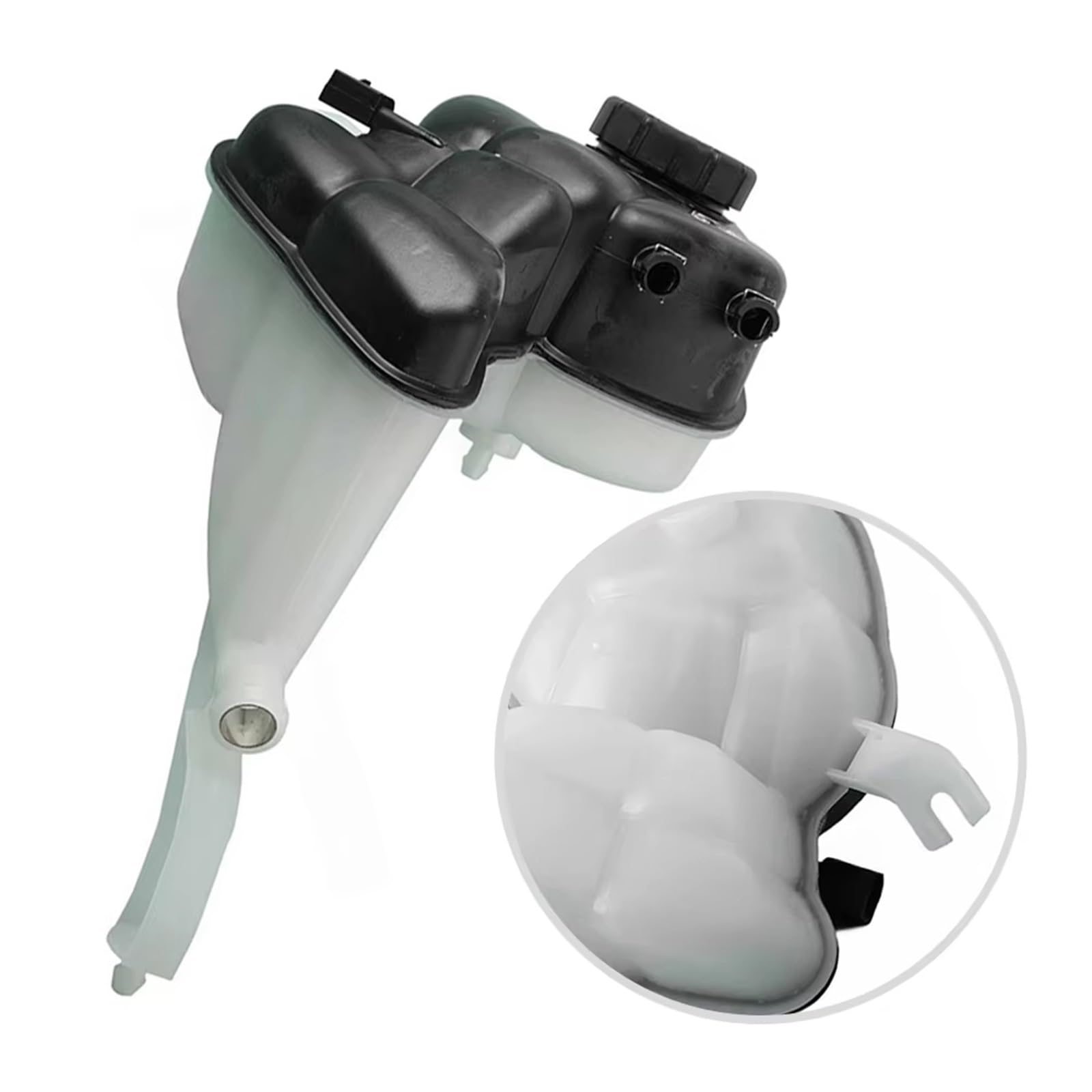 Compatible Con Benz Para S450 2008 2009 2010 2011 Tanque De Expansión Del Tanque Del Depósito Del Radiador Del Refrigerante Con Tapa OEM: 2215000349