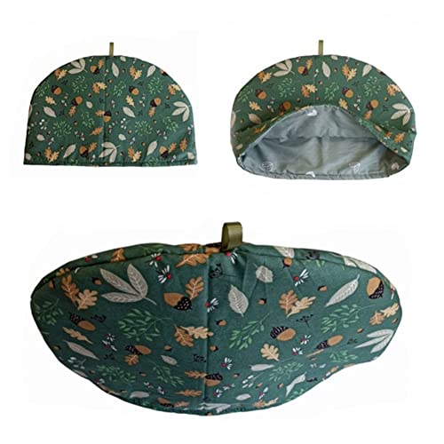 Image of Vintage Tea Cozies, Nature Cotton Tea Pot Warmer, Teapot Dust Proof Insulated Covers Tea Kettle Quilt for Kitchen Home Table Hotel Tea Party Restaurant