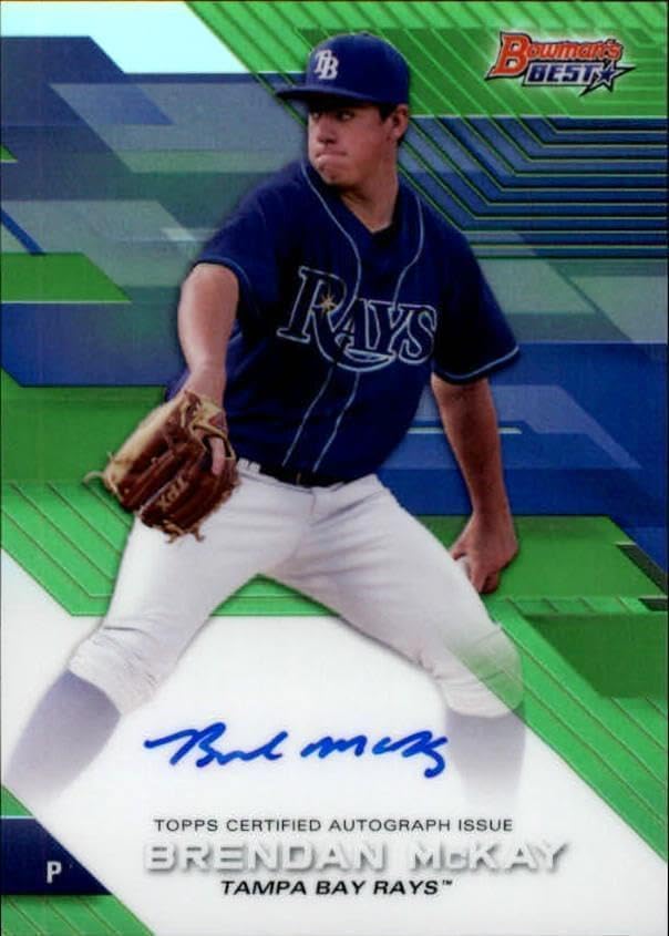 2017 Bowman's Best Autograph Green Refractor #B17BM Brendan McKay RC AUTO 20/99 Trading Card