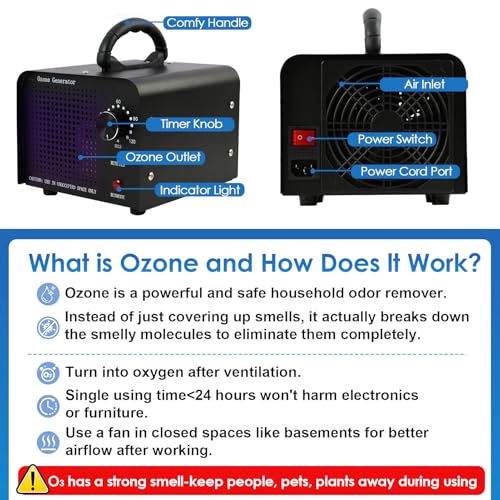 Generador de Ozono 60000mg/h Purificador de Aire miniatura 5