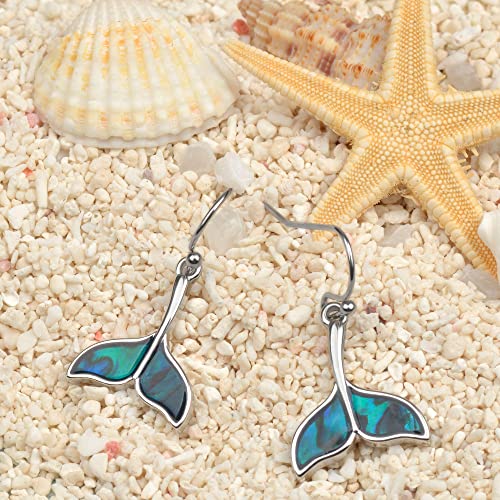Lauren-Spencer Mermaid Tail Dangle Drop Earrings For Women With Abalone Shell Ocean Beach Earrings Mermaid Tail Jewelry Gifts For Women Teen Girls Earrings #TOP4