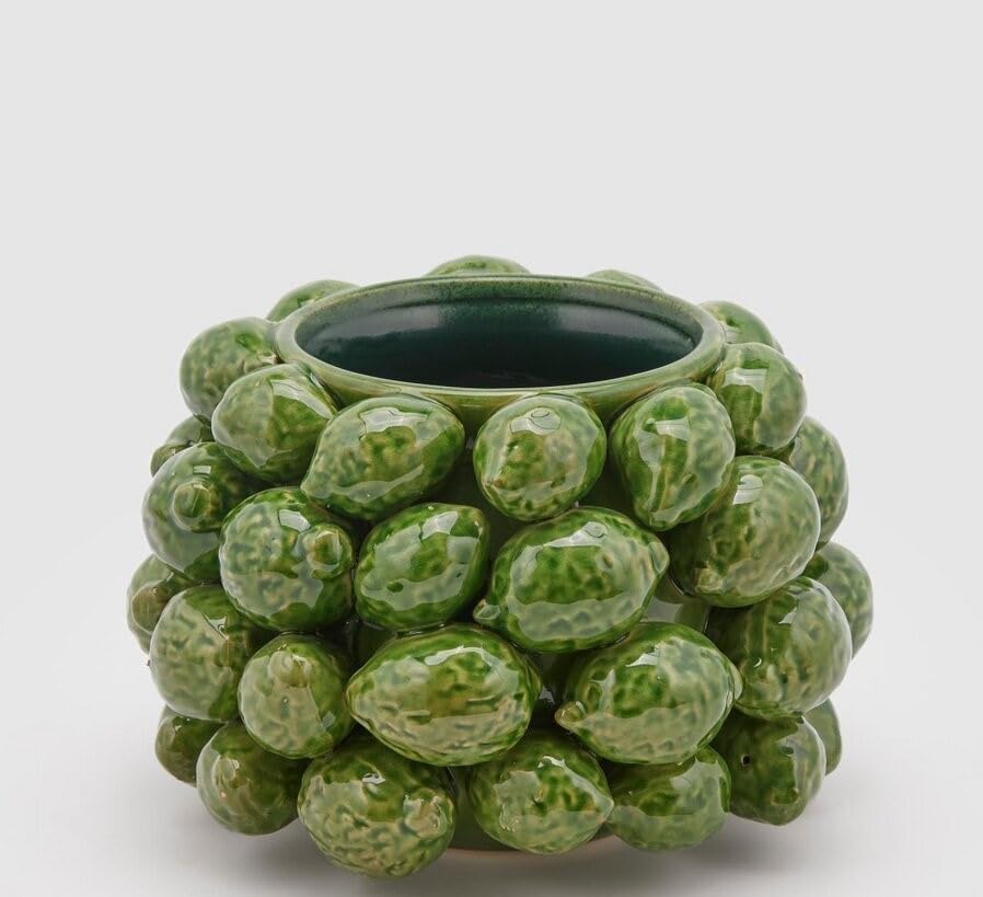 Vase Chakra Citrons EDG Enzo De Gasperi H19cm vert clair 36 fruits