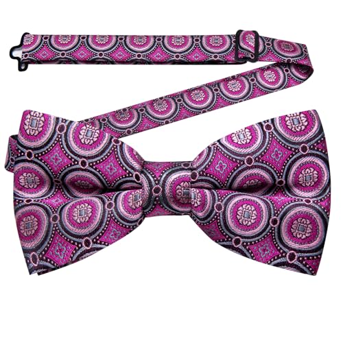 Image of YourTies Bow Ties for Men Pretied Bowties Solid Color Satin Bow Tie Formal Business Tuxedo Wedding Party Prom