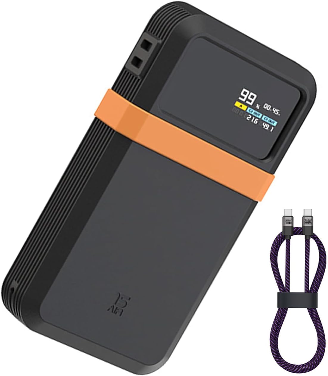 Shockproof Cover and 1.2M Type C Cable for 15 AIR 240W Fast Charging Silicon Case Black