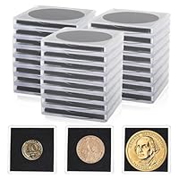 JINXIAN 30 Stück Münzkapseln Münzen Aufbewahrung Quadratisch mit 5 Größen Runde Facheinteilung für 20/25/30/35/40 mm Münzen Münzsammelalbum für Sammler Münzdisplay