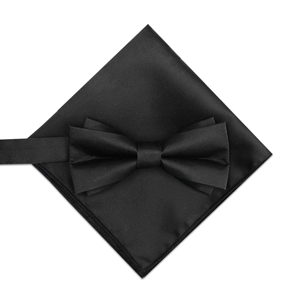 Muszka Do Krawata Muszka Do Krawata Wstępnie Zawiązanaczarny Bow Drawium Męskie Gromadzenie Mężu Wedding Garnitur Męski Solid Color Bow-Temperament Czarny Garnitur