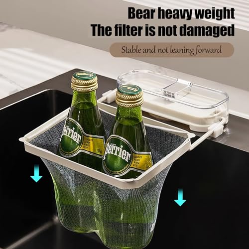 Filtro para fregadero de cocina con 50 bolsas de filtro negro miniatura 4
