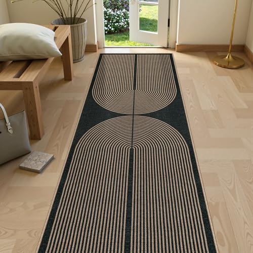 Lahome Enfys Modern Rainbow Kitchen Runner Rug, 2x8 Easy Jute Rug Runners for...