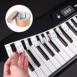 88 Tasten Abnehmbare Klaviertastatur Notenetiketten, Klaviertastatur Aufkleber...