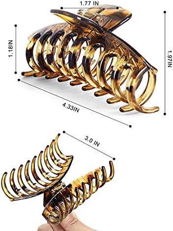 Klipsy do włosów do grubych włosów - 4 szt. 10 cm ABS antypoślizgowe duże spinki do włosów mocne klipsy do włosów duże spinki do włosów francuski design akcesoria do stylizacji dla kobiet