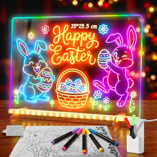 Ortizan LED Drawing Board for Kids Acrylic Light Board 35x25cm