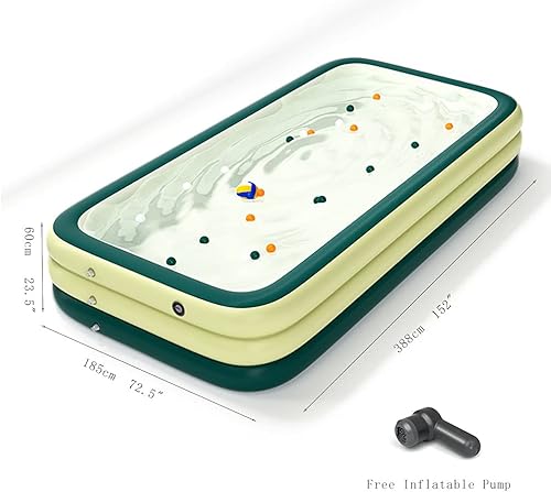 Miniatura 7 de inflatable pool con bomba inflable gratis, piscinas familiares de tamaño completo, piscina inflable para niños, adultos, niños pequeños a partir de