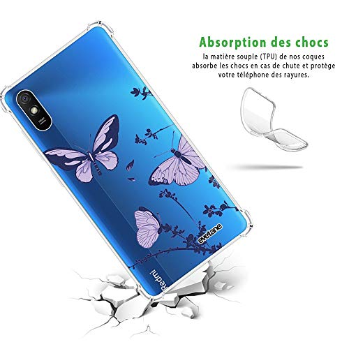 Funda Xiaomi Redmi 9A de mariposas ideal para proteger tu teléfono en paseos y viajes urbanos 3