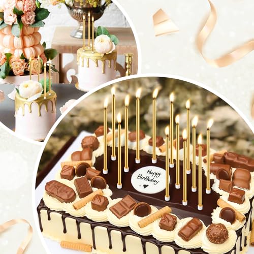 Litaus 24-CTBC Cake Candles - Gold, 24 Count | Birthday Candles thumb #4