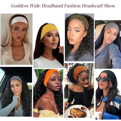 Diademas anchas XTREND elásticas para mujer, pack de 6 turbantes para el pelo en tonos neutros 6