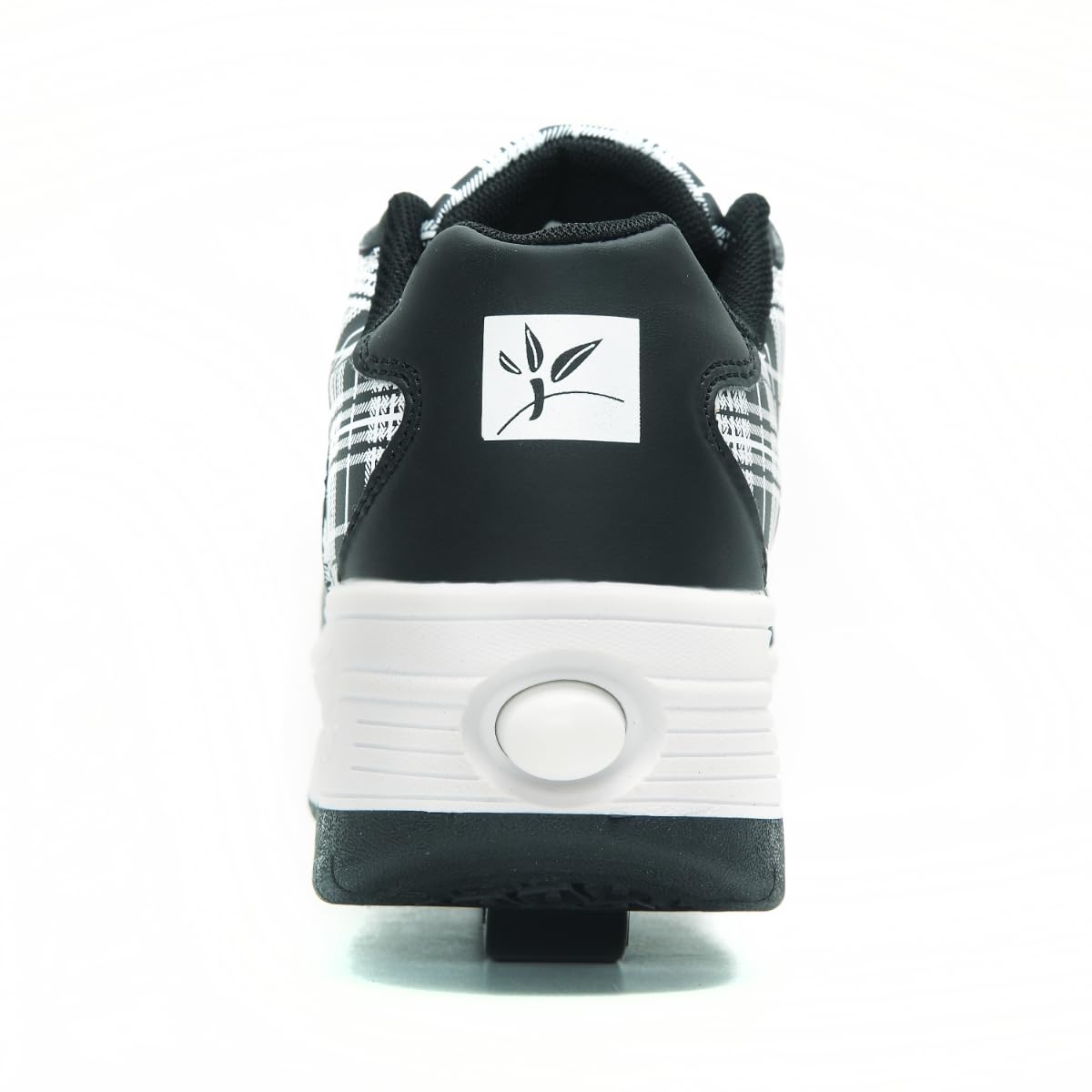 Ragazzi Ragazze Scarpe da Skateboard con 2 Ruote Automatiche, Pattini a rotelle per Bambini con Doppie Ruote, Scarpe da Fitness per Esterno Sneakers, Nero-Rosa, Nero-Bianco, 31-39 EU