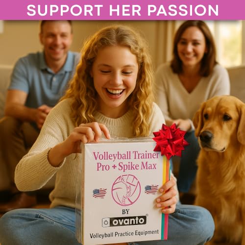Image of OVANTO Volleyball Training Equipment Aid - Adjustable Practice Volleyball Kit