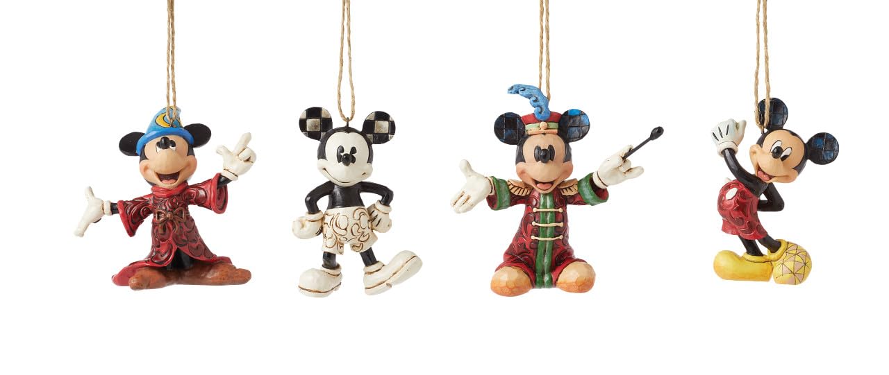 Disney Traditions Mickey Lot de 4 décorations suspendues
