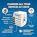 Universal Travel Adapter OREI All In One International Power Adapter with 2.4A...