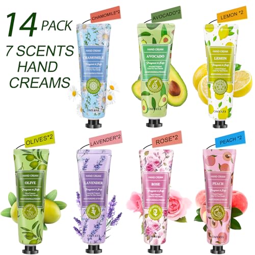 3. Bild von 14 Pack Handcreme Weihnachtsgeschenke Trockene Rissige Hände Fuß Feuchtigkeitscreme für den Winter, Duft Hand Tag Nachtcreme - Körpercreme zieht Schnell ein Geschenkset (420ml)