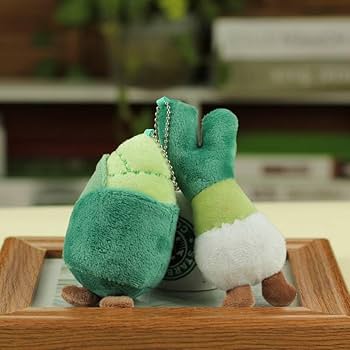 ハンドメイド 人形型リング 淡い緑 Amazon.co.jp: ARELUX 面白い緑のネギのぬいぐるみキーホルダー 野菜の